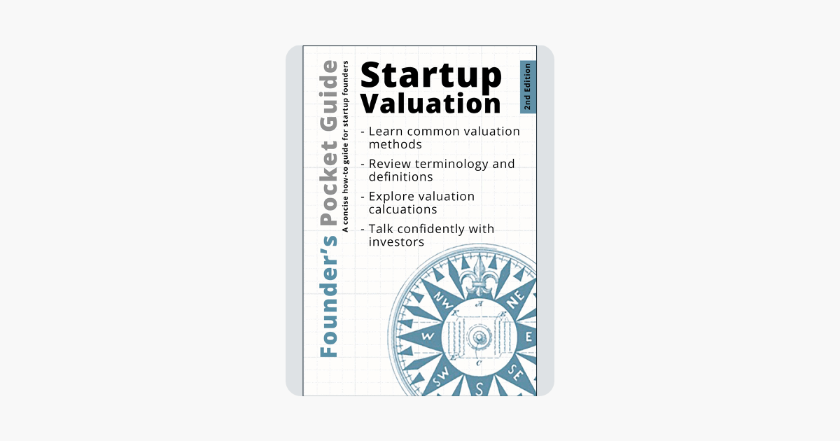 Founders Pocket Guide Startup Valuation Libro valoracion de empresas en fase temprana