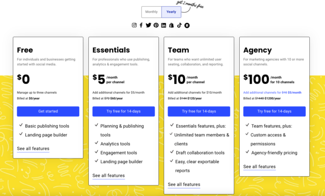 Buffer pricing actual - fijacion de precios - cómo hacer crecer una startup