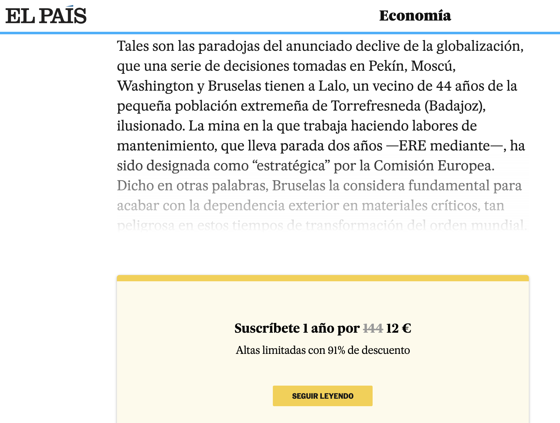 El paywall de la prensa online es un buen ejemplo de fricción